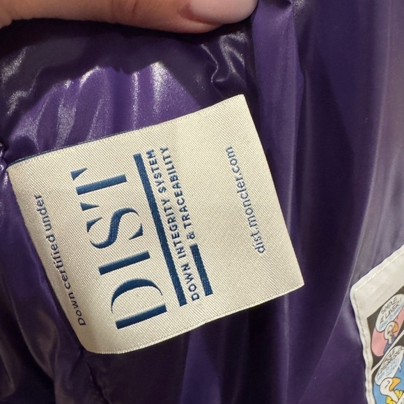 NEW 💯 AUTH Moncler Men's Genius 2 1952 Purple PufferDown Double Hood Lorent Vest - Picture 10 of 15